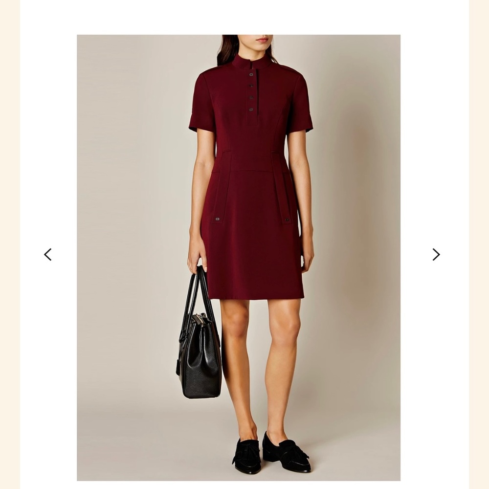Burgundy Karen Millen structured dress